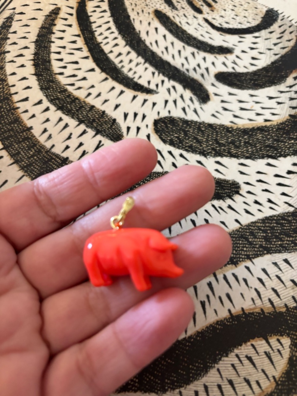 Clare V - Adorable Orange "Le Pig" Charm - EUC - Picture 5 of 10